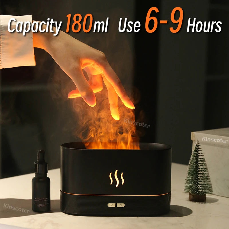 Humidifier with Flame Lamp Diffusion