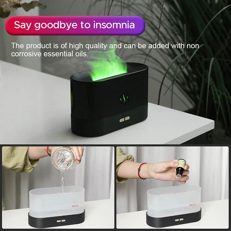 Humidifier with Flame Lamp Diffusion