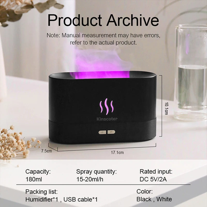 Humidifier with Flame Lamp Diffusion