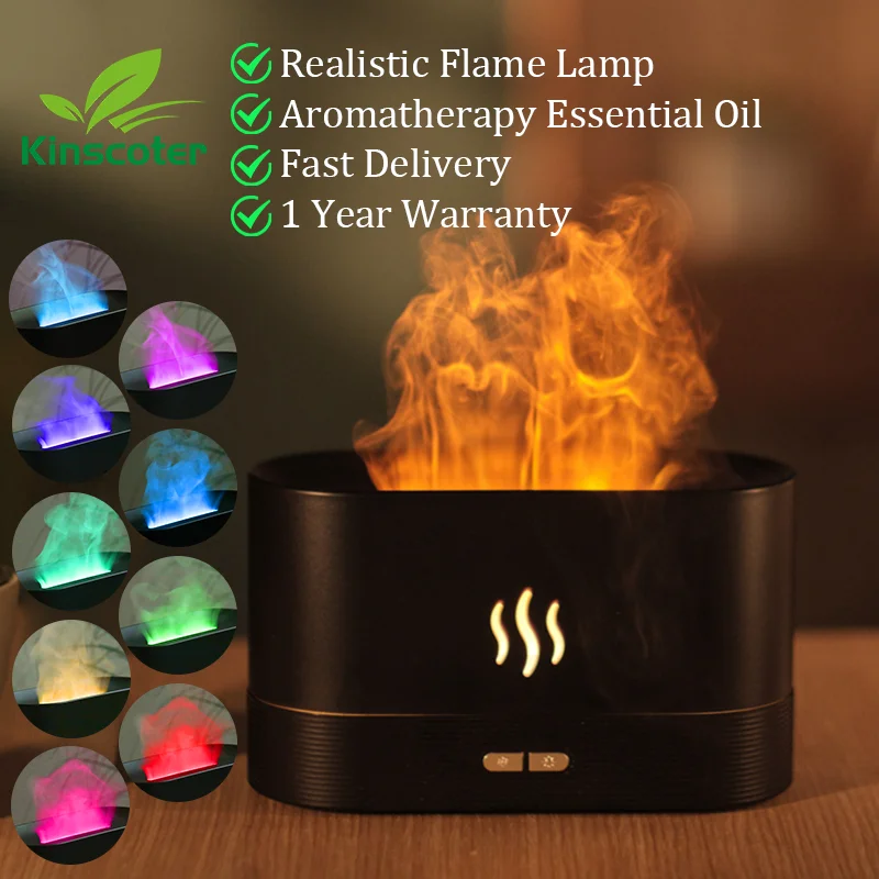 Humidifier with Flame Lamp Diffusion